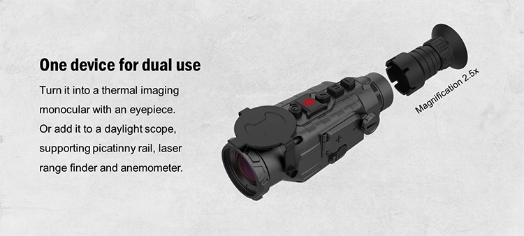 Guide Ta450 Outdoor Thermal Night Vision Monocular and Thermal Imaging Front Attachment for Professional Hunters