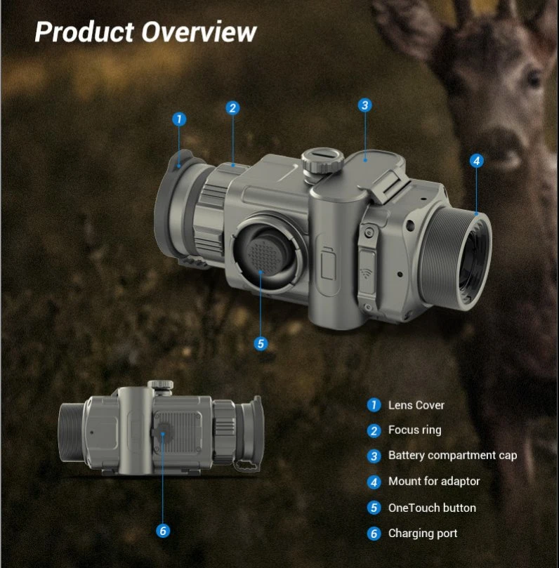 Front Attachment Thermal Scope Clip-on Thermal Imager Thermal Viewer